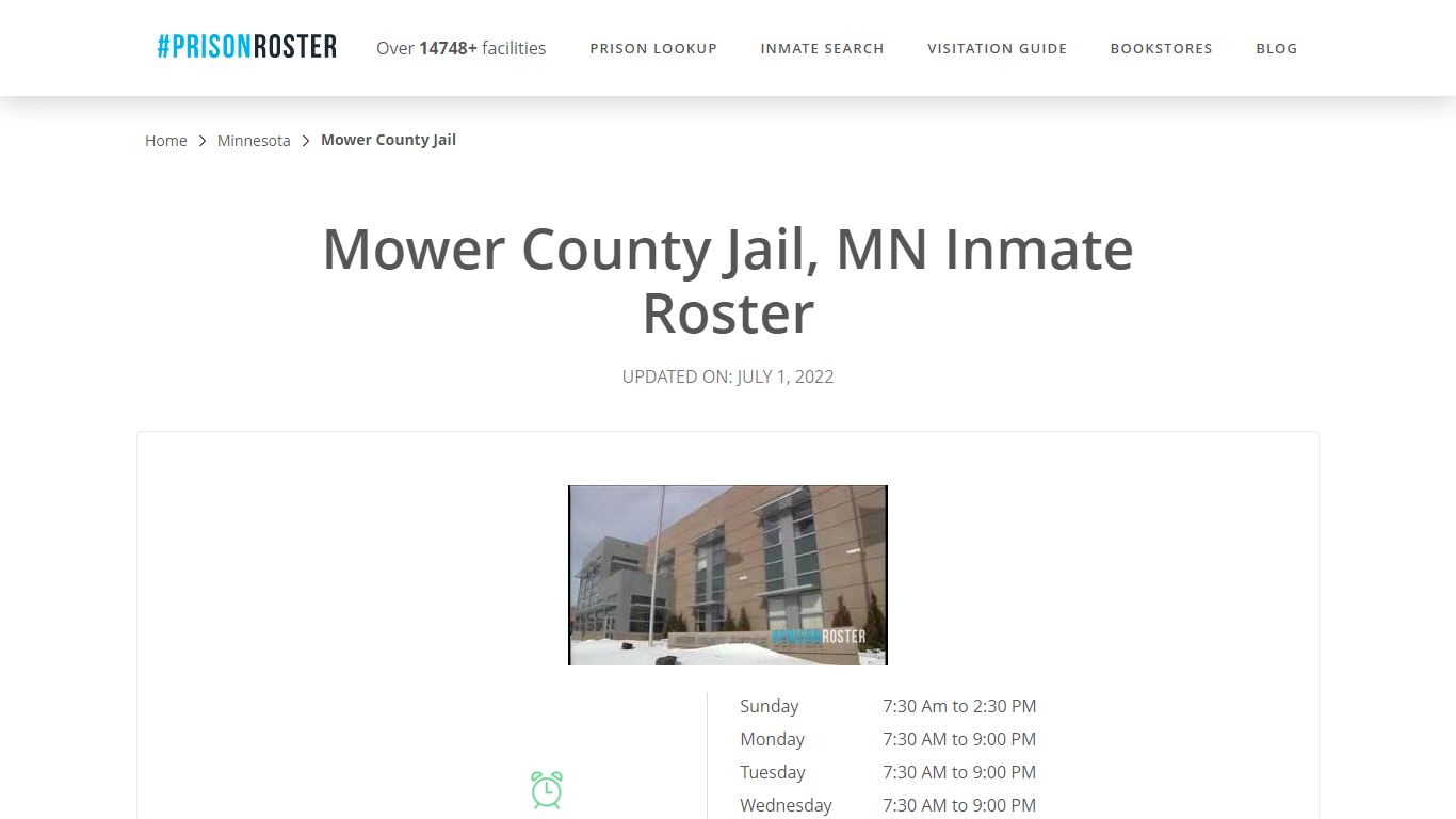 Mower County Jail, MN Inmate Roster